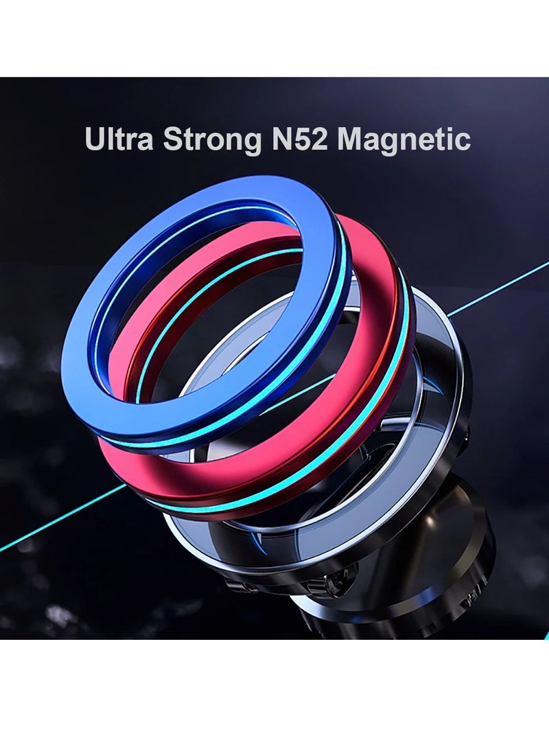 AROAQ Car Magnetic Phone Holder, Zinc Alloy Folding Magnetic Car Compact Cell Phone Holder, 360 Degree Rotatable Dashboard Navigation Mobile Phone Mount, Strong And Durable Cell Phone Stand For Car,(Silver) - Image 5