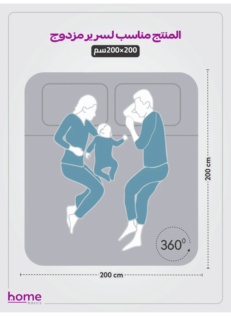 Donetella Bedding Fitted Sheet - Fits 200x200 Cm For Super King Bed - 3 Pcs (1 Fitted Sheet and 2 Pillowcases) - 35 Cm Deep Pocket - Solid Bed Sheet