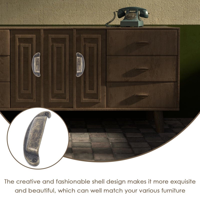 Vintage Copper Wardrobe Door Pulls Retro Cabinet Handles For Kitchen Cupboard Furniture - Image 4