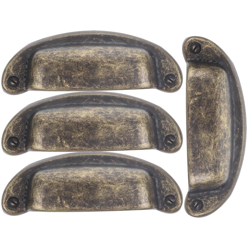 Vintage Copper Wardrobe Door Pulls Retro Cabinet Handles For Kitchen Cupboard Furniture - Image 2