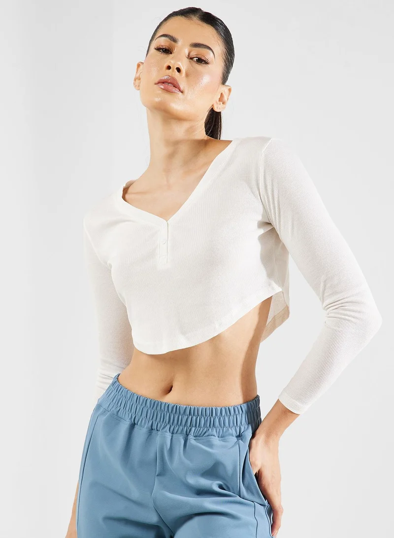 فورورد تيشيرت قصير بأزرار شبكي