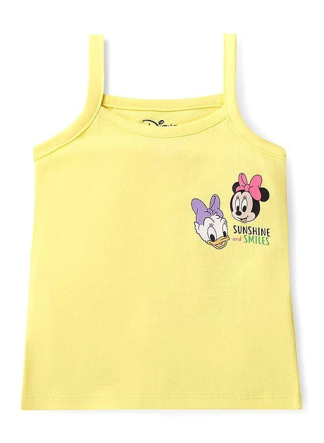 Babyhug Disney Babyhug Disney Single Jersey Knit Singlet Sleeves Slips with Minnie Mouse Graphics Pack of 3 - Pink/Yellow/Light Blue