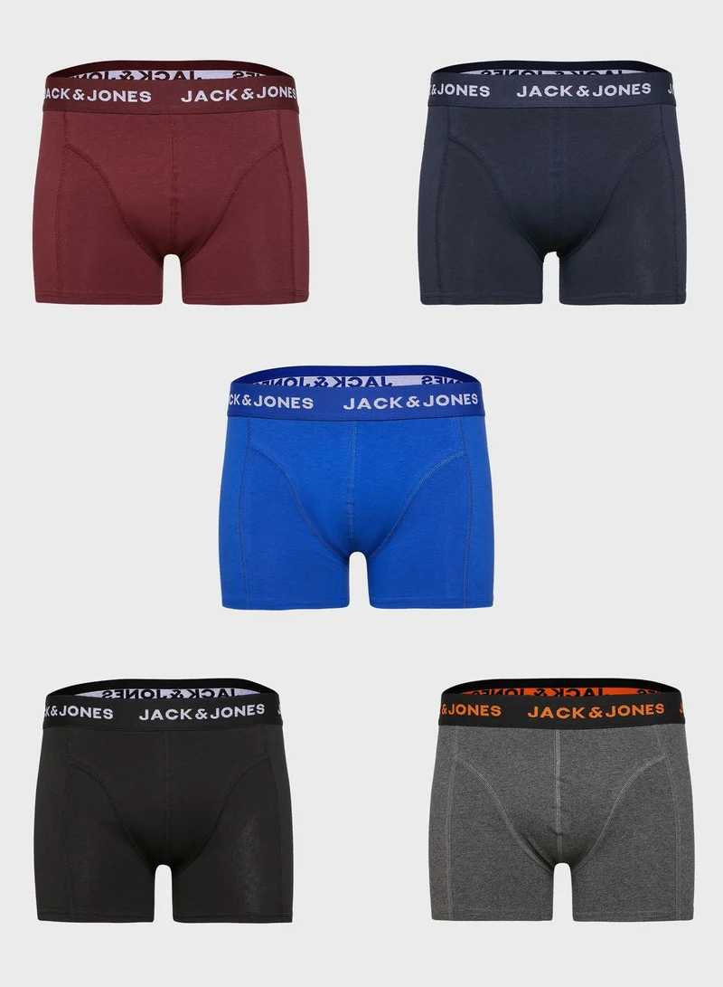 JACK & JONES 5 Pack Assorted Trunks
