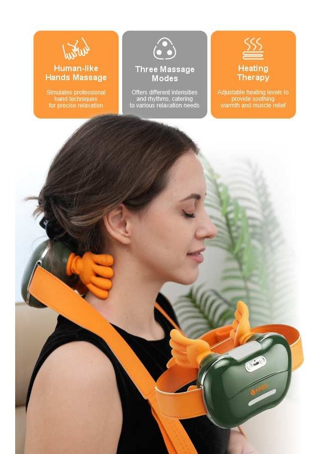 ARES iTouch Neck & Shoulder Massager with Heat, Cordless Deep Kneading Massage Pillow, 3 Massage Modes, 3 Intensity Levels, Rechargeable 2000mAh Battery - Image 2