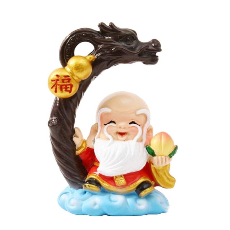 Chinese Longevity God Cake Topper Decoration with Blessing Word for Birthday Anniversary Party Table Centerpiece - Image 2