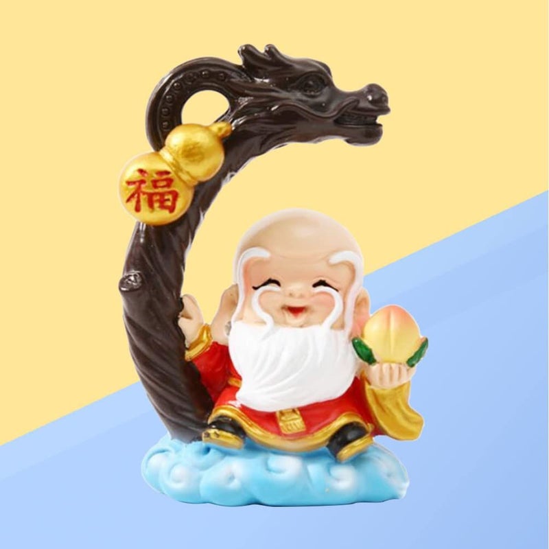 Chinese Longevity God Cake Topper Decoration with Blessing Word for Birthday Anniversary Party Table Centerpiece - Image 3