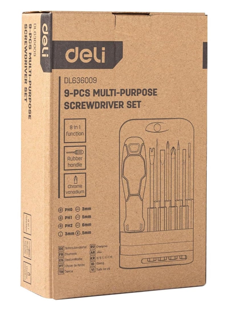 Deli Screwdriver 9-Piece Set - Image 2