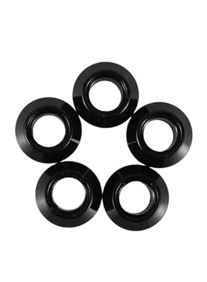 Black Wheel Nut Covers 5pcs Easy Installation for Car Tires Flanges and Hubs - Image 1