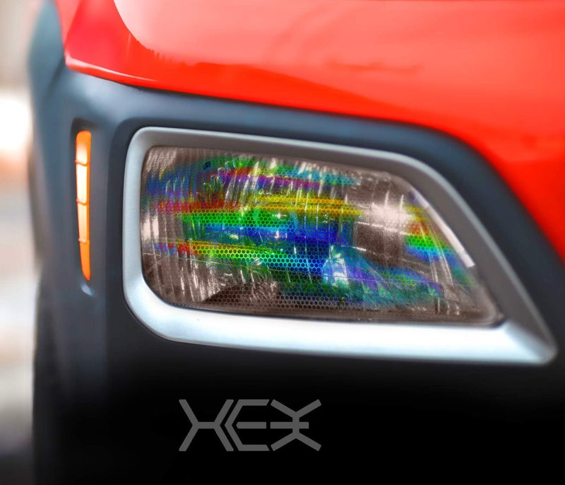 VViViD Bio HEX+ Air-tint Headlight Vinyl Roll (17.9" x 60", Smoke Large Pattern) - Image 2