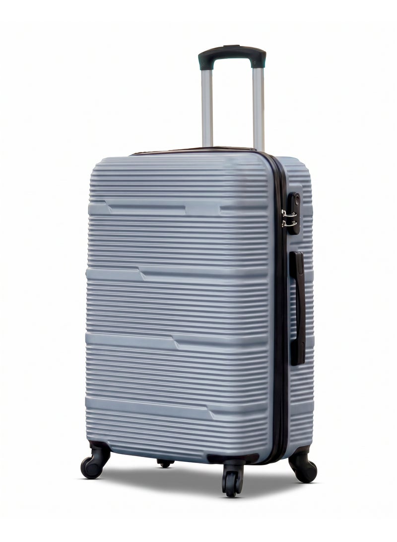 ZAAPPY Hard Shell Horizon Line ABS Lightweight 24 Inch (20-25kg) Luggage, Combination Lock Suitcase - Image 1