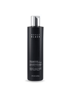 monat Black Shampoo + Conditioner - Mens Shampoo And Conditioner 2 In 1 Black Hair Care. A 2-In-1 Shampoo Conditioner Formulated For Optimal Hair Health In One Step. - Net Wt. 237 Ml / 8.0 Fl. Oz.  - Image 1