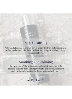 monat Black Shampoo + Conditioner - Mens Shampoo And Conditioner 2 In 1 Black Hair Care. A 2-In-1 Shampoo Conditioner Formulated For Optimal Hair Health In One Step. - Net Wt. 237 Ml / 8.0 Fl. Oz.  - Image 5