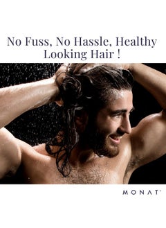monat Black Shampoo + Conditioner - Mens Shampoo And Conditioner 2 In 1 Black Hair Care. A 2-In-1 Shampoo Conditioner Formulated For Optimal Hair Health In One Step. - Net Wt. 237 Ml / 8.0 Fl. Oz.  - Image 3