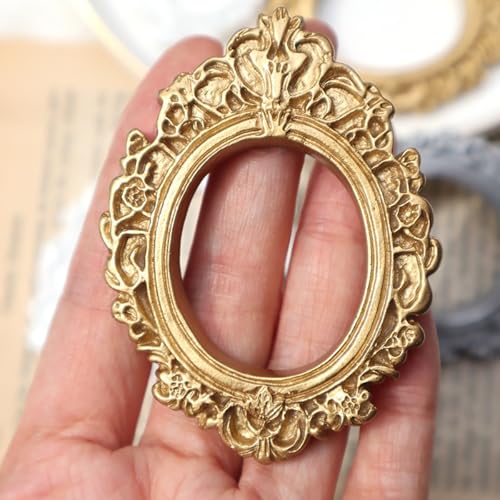 Elsjoy 6 Pack Photo Frame Silicone Fondant Molds, Vintage Picture Frame Cake Mold for Baking, Chocolate, Baroque Style - Image 4