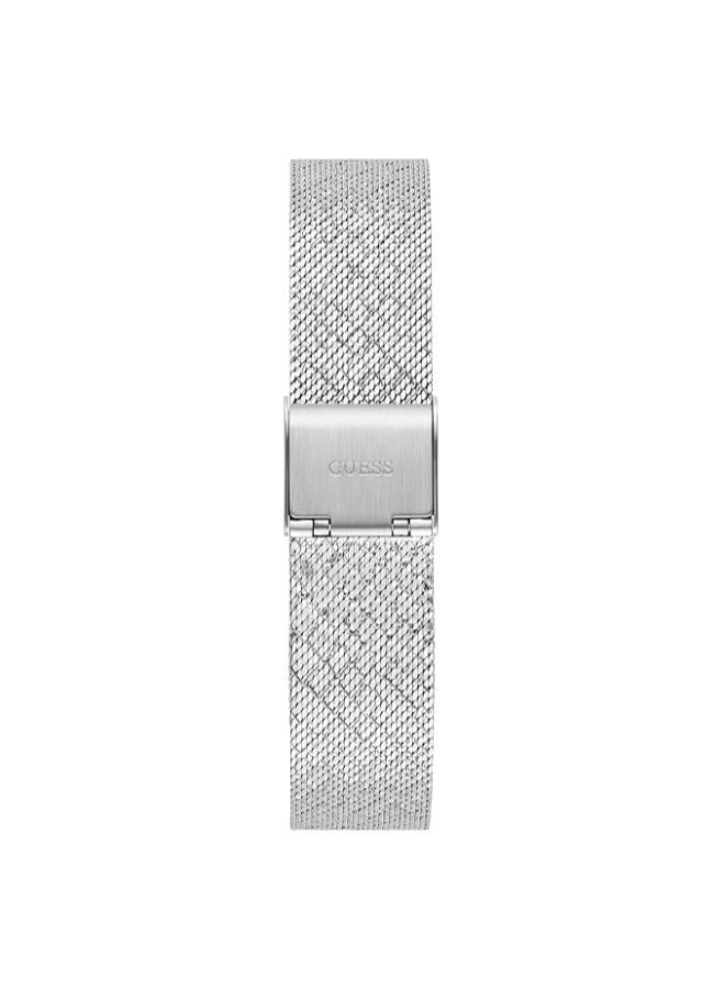 GUESS Mesh Analog Silver Dial Women's Watch-Gw0748L1, Band Color:Silver - Image 5