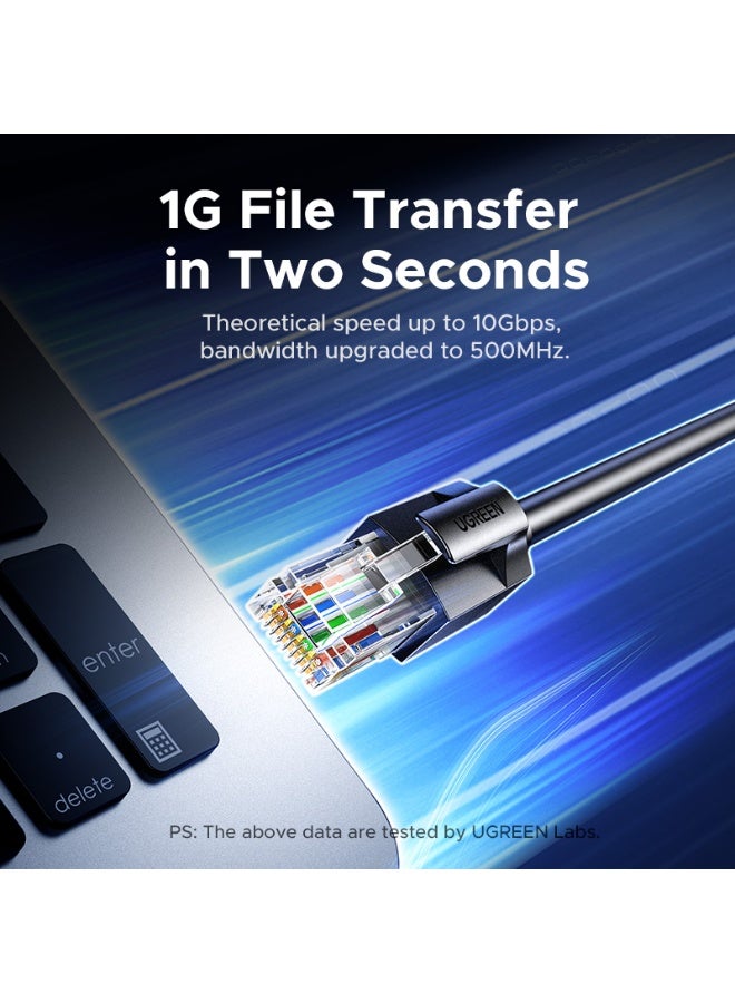 يو جرين كابل إيثرنت كات6A بسرعة 10 جيجابت في الثانية، بطول 10 أمتار، كابل شبكة محلية عالي السرعة 500 ميجاهرتز، كابل إنترنت RJ45 غير محمي، متوافق مع إكس بوكس، التلفزيون الذكي، السويتش، وجهاز التوجيه. - Image 2