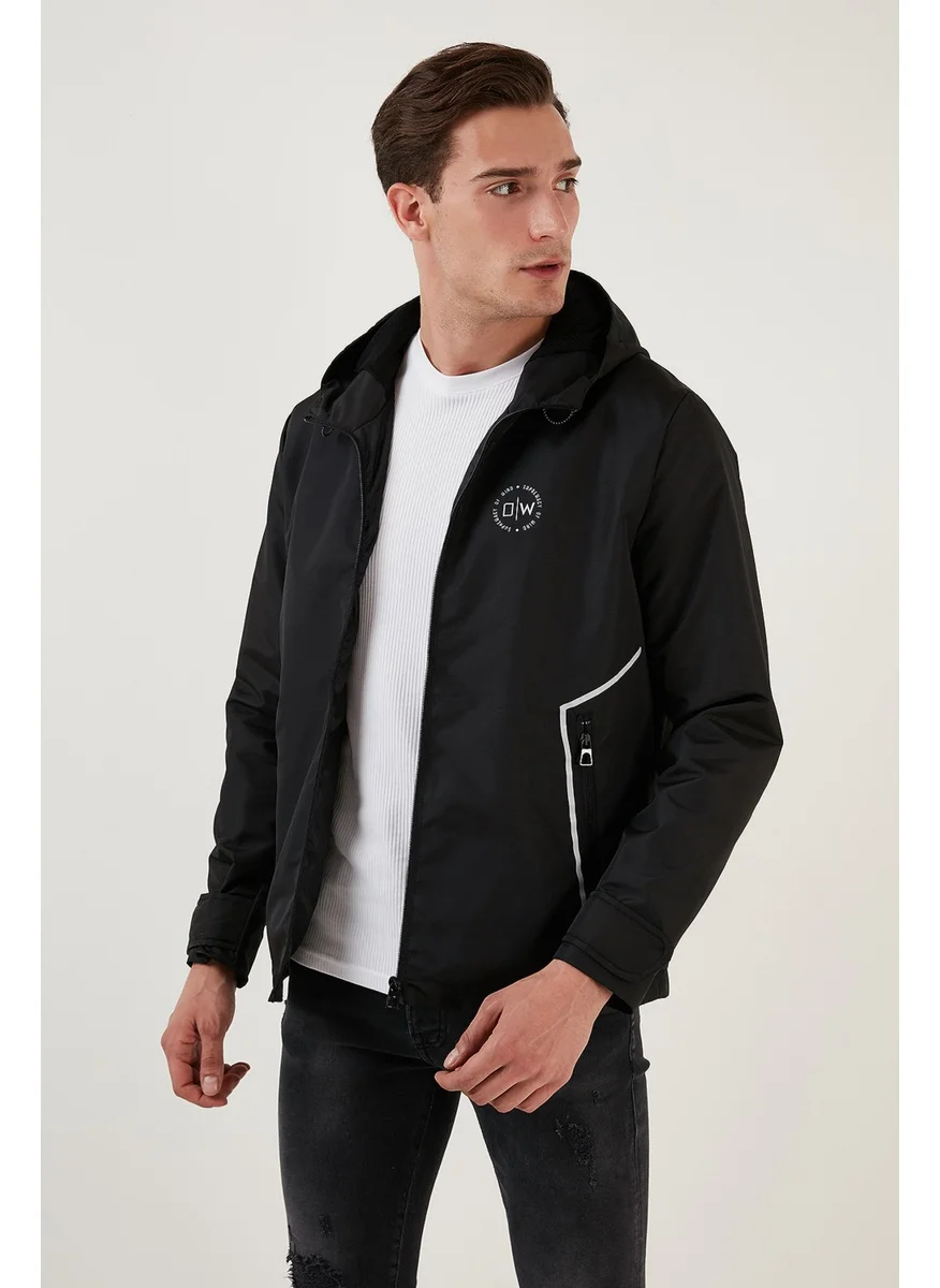 Buratti Hooded Zippered Regular Fit Seasonal Thin Coat Men's Coat 497LUKE