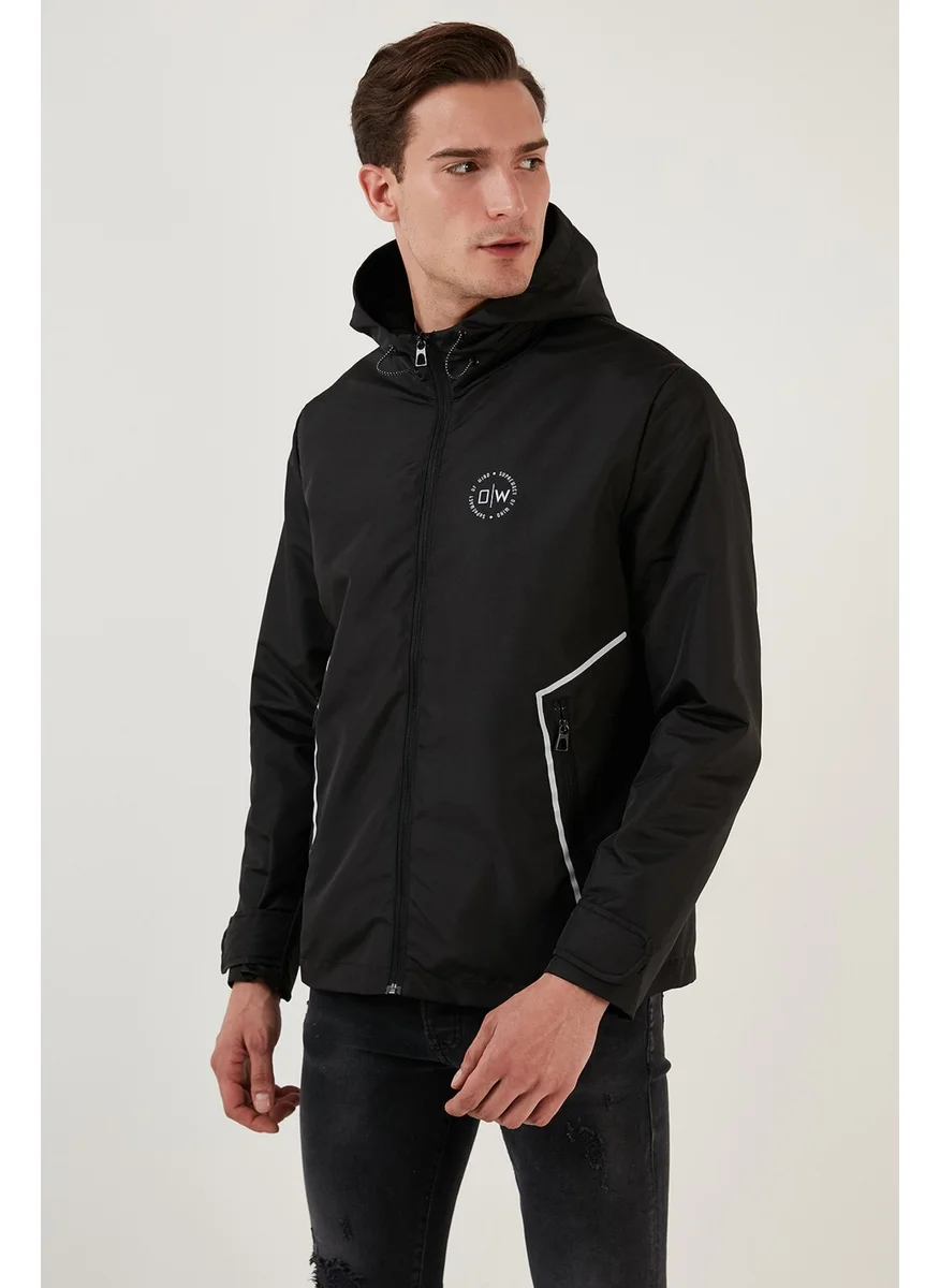 Buratti Hooded Zippered Regular Fit Seasonal Thin Coat Men's Coat 497LUKE
