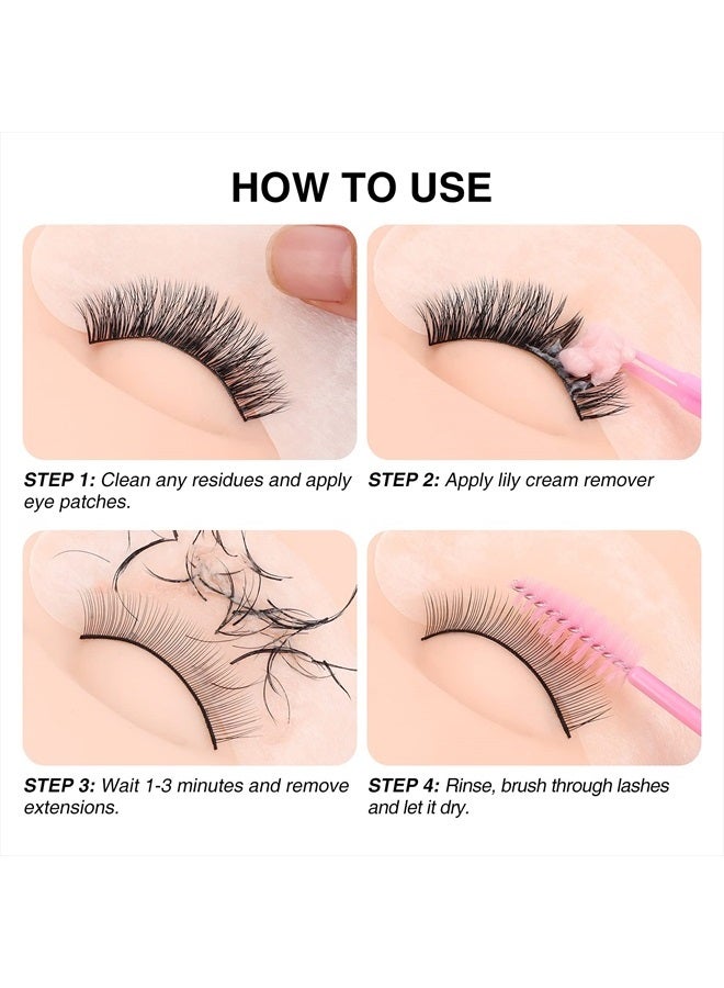 LASHVIEW Eyelash Extension Remover Cream, Special LILY Flavor Cream, Lash Extension Remover Cream Low Irritation Cream for Sensitive Skin Professional Eyelash Extensions Dissolves for Salon,5g  - Image 4