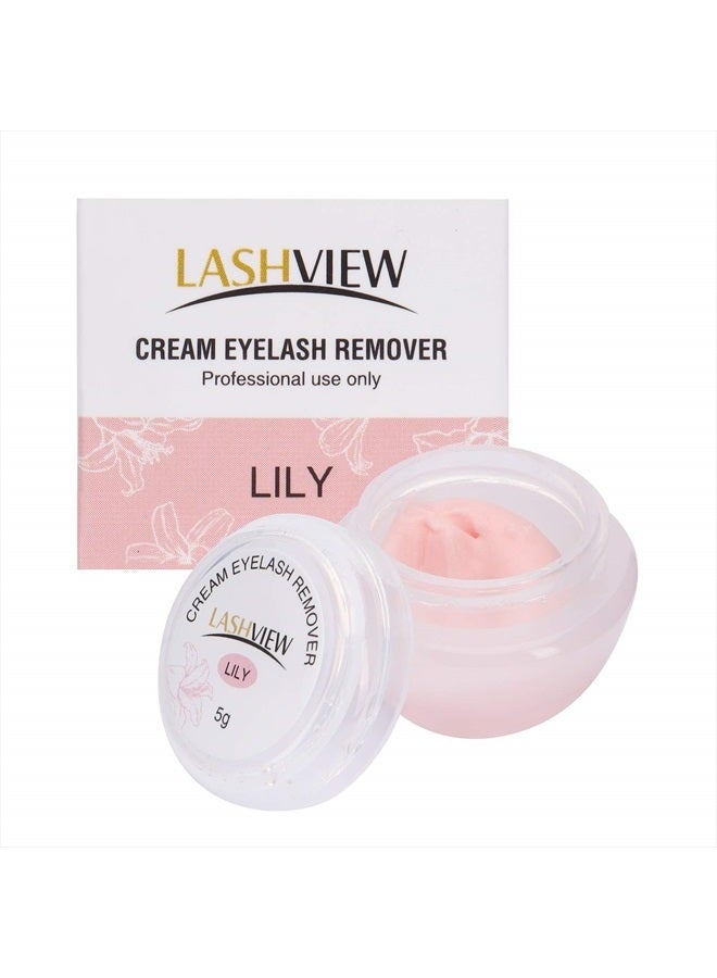 LASHVIEW Eyelash Extension Remover Cream, Special LILY Flavor Cream, Lash Extension Remover Cream Low Irritation Cream for Sensitive Skin Professional Eyelash Extensions Dissolves for Salon,5g  - Image 1