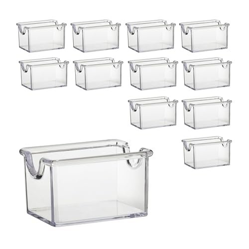 New Star Foodservice New Star Foodservice 28447 Plastic Sugar Packet Holder Clear Set of 12 