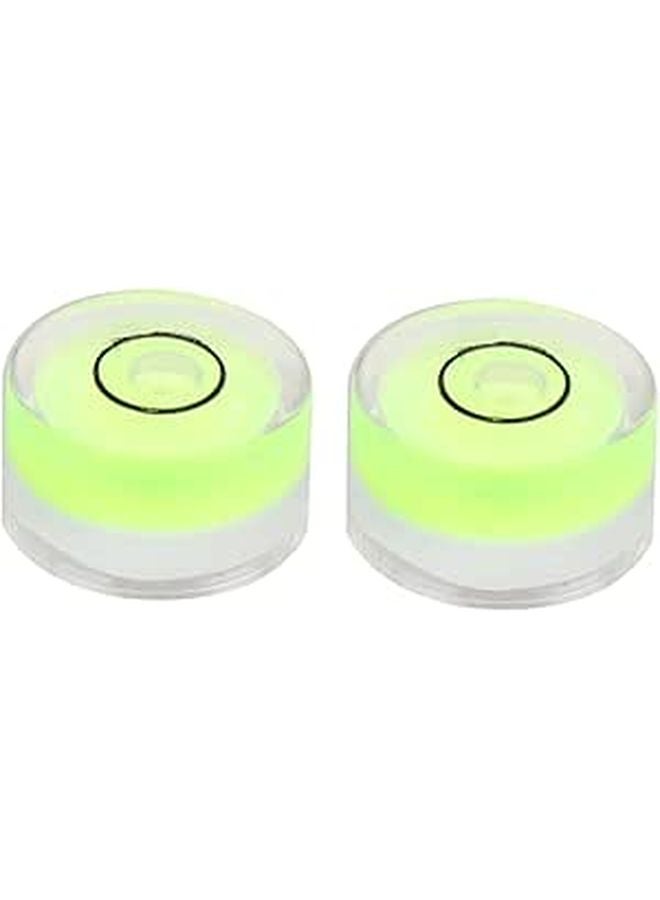 Universal Circular Bubble Level 15x8mm Green Spirit Vials 16 Pcs for Tripod and Measuring Tools - Image 1