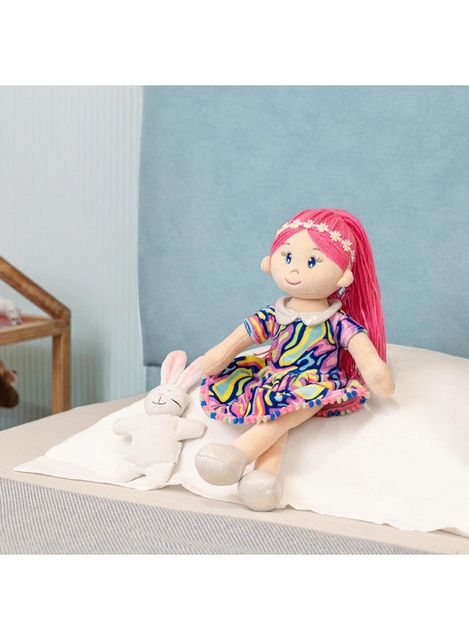 Mirada Mirada Rosa Gudiya/Doll Super Soft Toy for Baby Girls/Kids | Stuffed Plush | Ideal for Birthdays, Rakhi/Raksha Bandhan & Special Occasions-38cm- Purple Dress  - Image 2