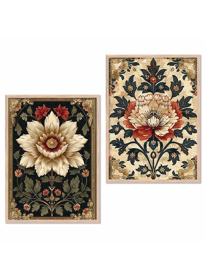 kotart - Pichwai Painting for wall Decoration |Traditional Indian Art Wall Décor Paintings | Traditional Indian Art Pichwai Wall Décor Paintings set of 2 (13x17 inch, F) - Image 1