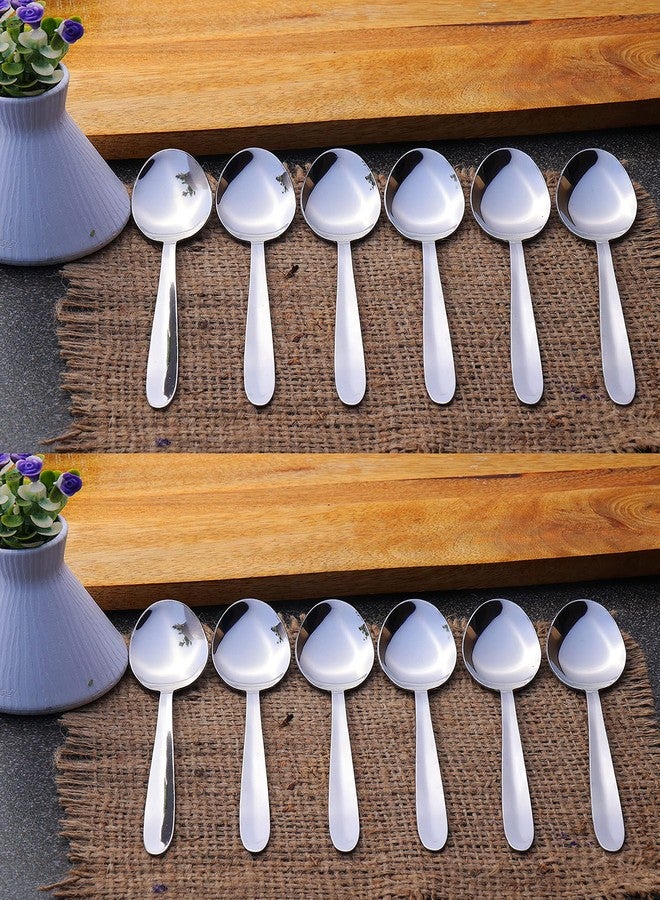 ZEVORA Stainless Steel Dinner Spoon Set of 12 Pcs. (16 cm) - Image 1