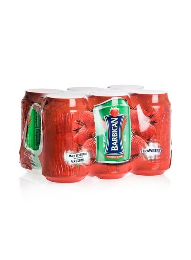 Barbican Malt Beverage Strawberry Flavour Cans 6x330Ml