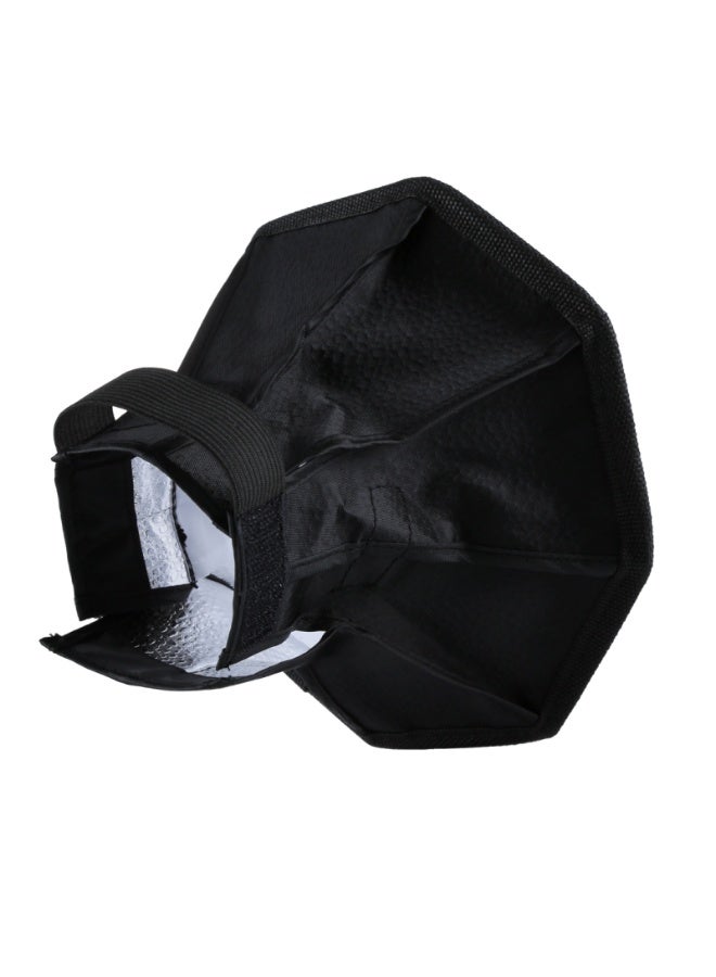 بولوز مُرشّح ضوء مُنوَّر ثُماني الأضلاع بطول 20 سم – مُعدّل ضوء قابل للطي لفلاش الكاميرا – صندوق ناعم متنقل لتوزيع الضوء بشكل متساوٍ وتقليل الظلال – ملحق إضاءة للتصوير الفوتوغرافي - Image 3