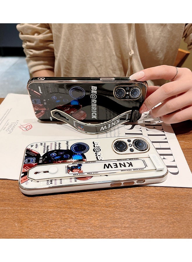 GROIC Cute Case for Huawei Nova 9 SE 6.78 Inch Cartoon Bear Shiny Bling Phone Case with 2 Wrist Straps, Fashion Soft TPU Shockproof, Phone Case Suitable for Women & Girls - Image 5