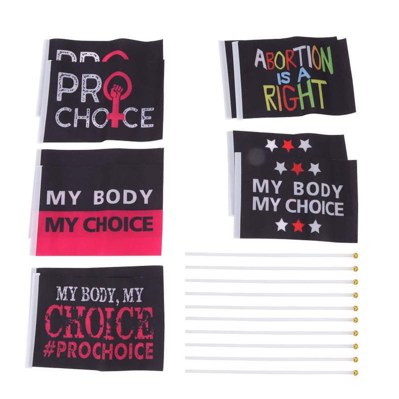 10Pcs Women Rights Flag Feminist Garden Flag Abortion Law Garden Banner for Outdoor Yard Decoration Type A - Image 1