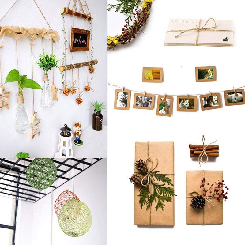 Samvardhan Natural Colorful Jute Twine Jute Ribbon for Decoration for Craft Gift Wrapping String Arts Crafts Gift Christmas Packing (8 Colors) (16) - Image 3