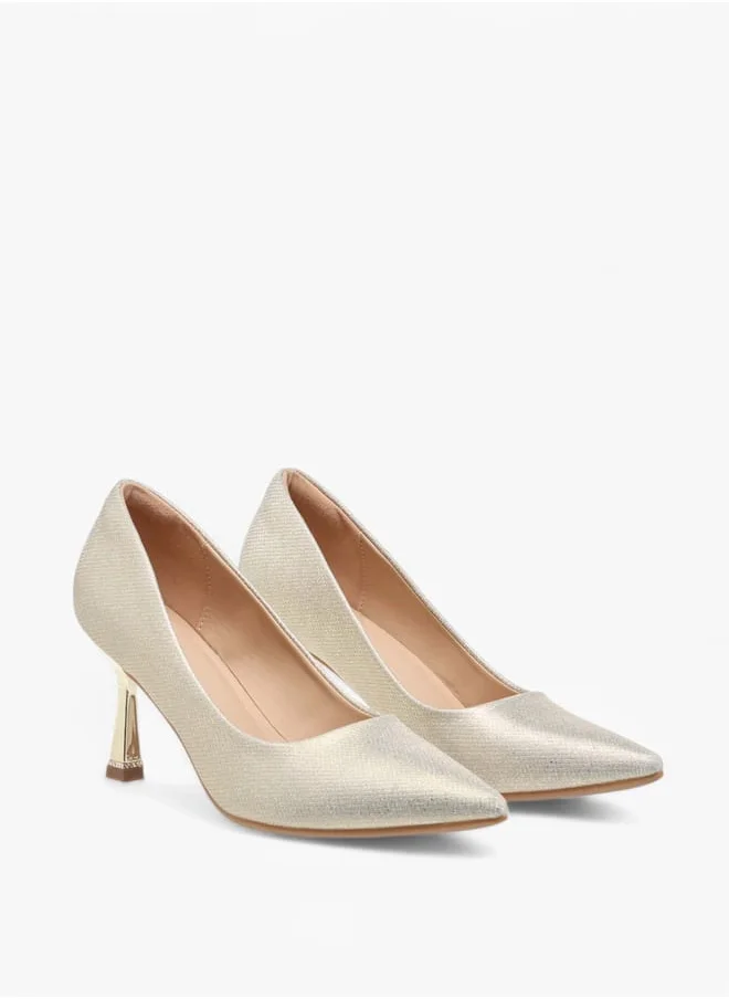 فلورا بيلا من شو إكسبرس Womens Embellished Slip-On Pointed Toe Pumps With Stiletto Heels