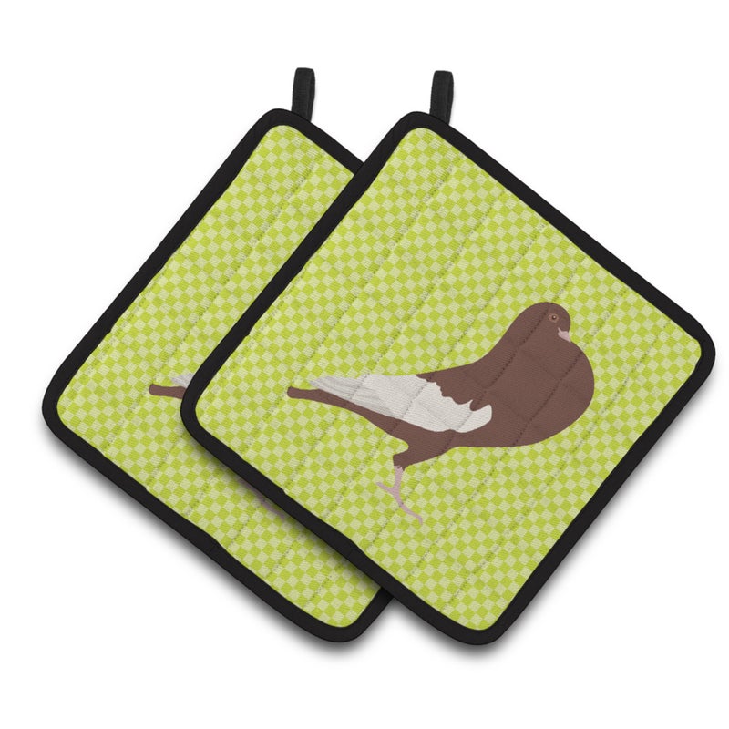 Caroline's Treasures ""Caroline's Treasures English Pouter Pigeon Green Decorated Pot Holder  7.5"""" x 7.5"""""" 
