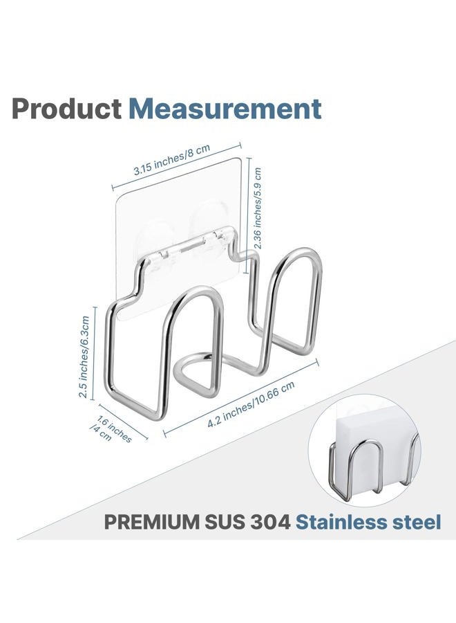 KESOL Adhesive Sponge Holder Sink Caddy for Kitchen Accessories - SUS304 Stainless Steel Rust Proof Water Proof, No Drilling - Image 3