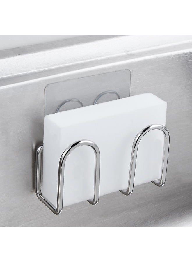 KESOL Adhesive Sponge Holder Sink Caddy for Kitchen Accessories - SUS304 Stainless Steel Rust Proof Water Proof, No Drilling - Image 1