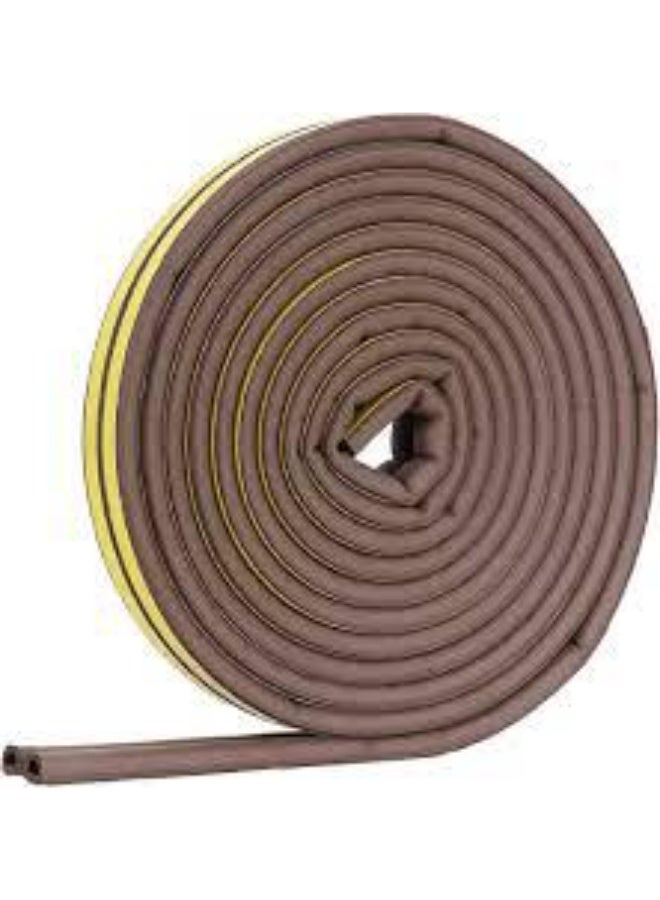 شريط فوم عازل للأبواب والنوافذ بطول 5 أمتار لاصق ذاتي لون بني غامق يستخدم لمنع دخول الأتربة والغبار والضوضاء ولسد الفجوات حول الأبواب والنوافذ لمنع دخول الحشرات و منع تسريب الهواء البارد او الحار و يساعد في الحفاظ على درجة حرارة الغرفة (التكييف/التدفئة) متعدد الاستخدامات وسهل التركيب ذاتي اللصق و سهل القص مصنوع من الفوم المتين والمقاوم للتلف - Image 2