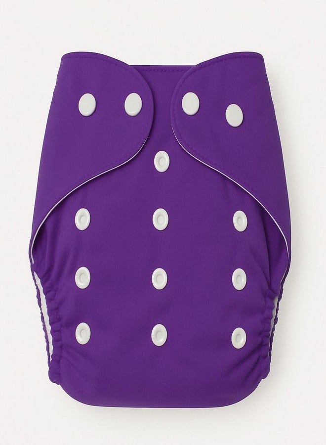 Kritiu Reusable Baby Cloth Diapers (0-3 Years) Pack of 3 with 2 Inserts & Bib | Leak-Proof & Adjustable | Washable Up to 300 Times | Waterproof, BPA-Free, Eco-Friendly, Anti Bacterial, Rashes Free Diapers for Babies & Toddlers (3-17 kg) (PURPLE) - Image 4