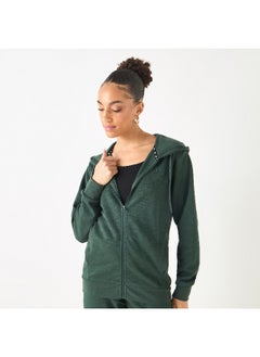 Kappa Kappa Logo Detail Zip Through Hoodie with Long Sleeves  - Image 4