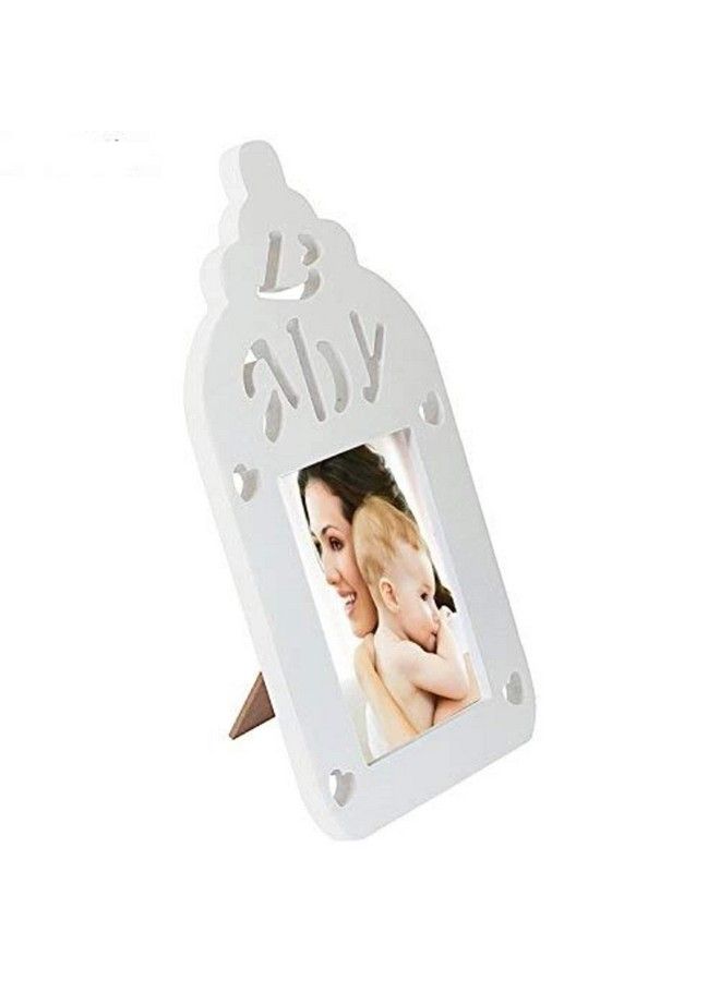 BABIES BLOOM White Wooden Baby Photo Frame Collection (Bottle Shaped) Baby Photo Frames  - Image 2