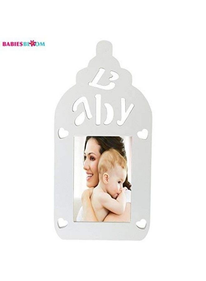 BABIES BLOOM White Wooden Baby Photo Frame Collection (Bottle Shaped) Baby Photo Frames  - Image 3