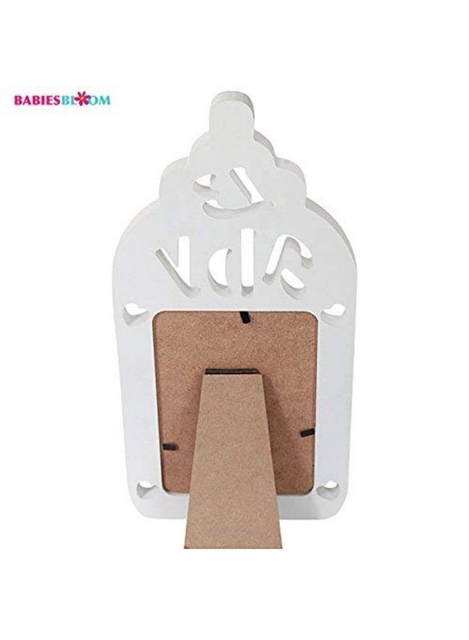 BABIES BLOOM White Wooden Baby Photo Frame Collection (Bottle Shaped) Baby Photo Frames  - Image 4