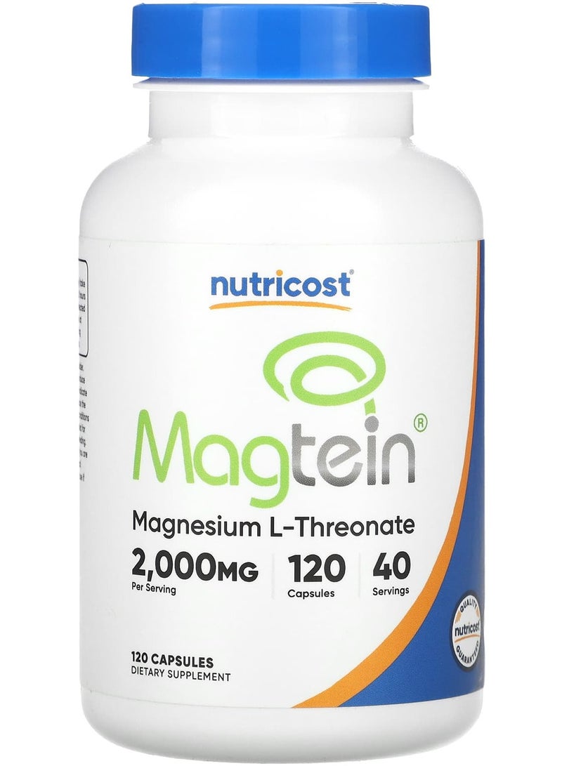 Magtein, 2,000 mg, 120 Capsules (666 mg per Capsule)