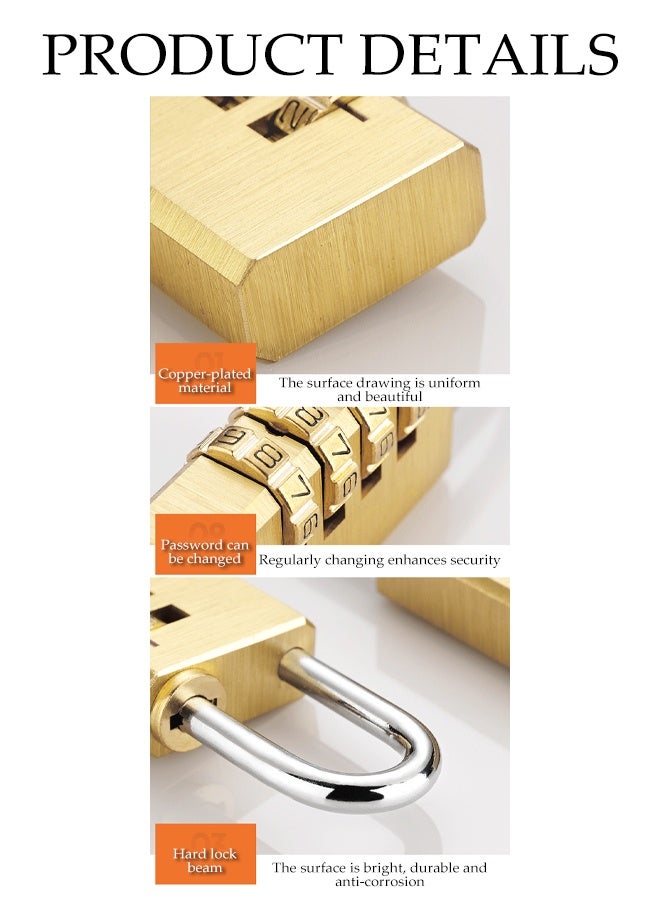 DUNISO 3 Digit Combination Padlock,Combination Padlock,Cabinets Padlock,Waterproof Weatherproof,Sturdy and Durable,for Gym Locker, School, Fence, Garage, Shed - Image 4