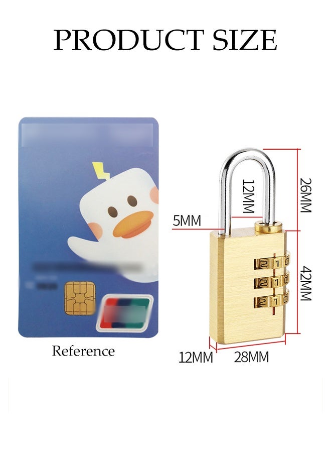 DUNISO 3 Digit Combination Padlock,Combination Padlock,Cabinets Padlock,Waterproof Weatherproof,Sturdy and Durable,for Gym Locker, School, Fence, Garage, Shed - Image 2