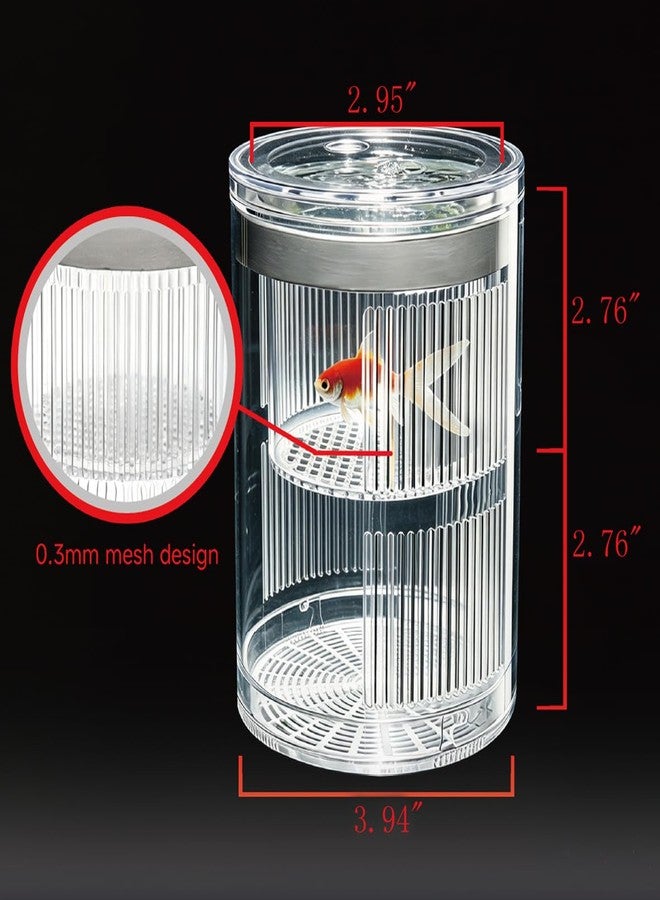 SIKGFPN Floating Breeder Box for Fish Tank, Acrylic Baby Aquarium Isolation Box Hatchery Incubator Tank with Suction Cups for Guppy, Betta, Clownfish, Baby Fish, Shrimp & Injured Fish (L) - Image 2