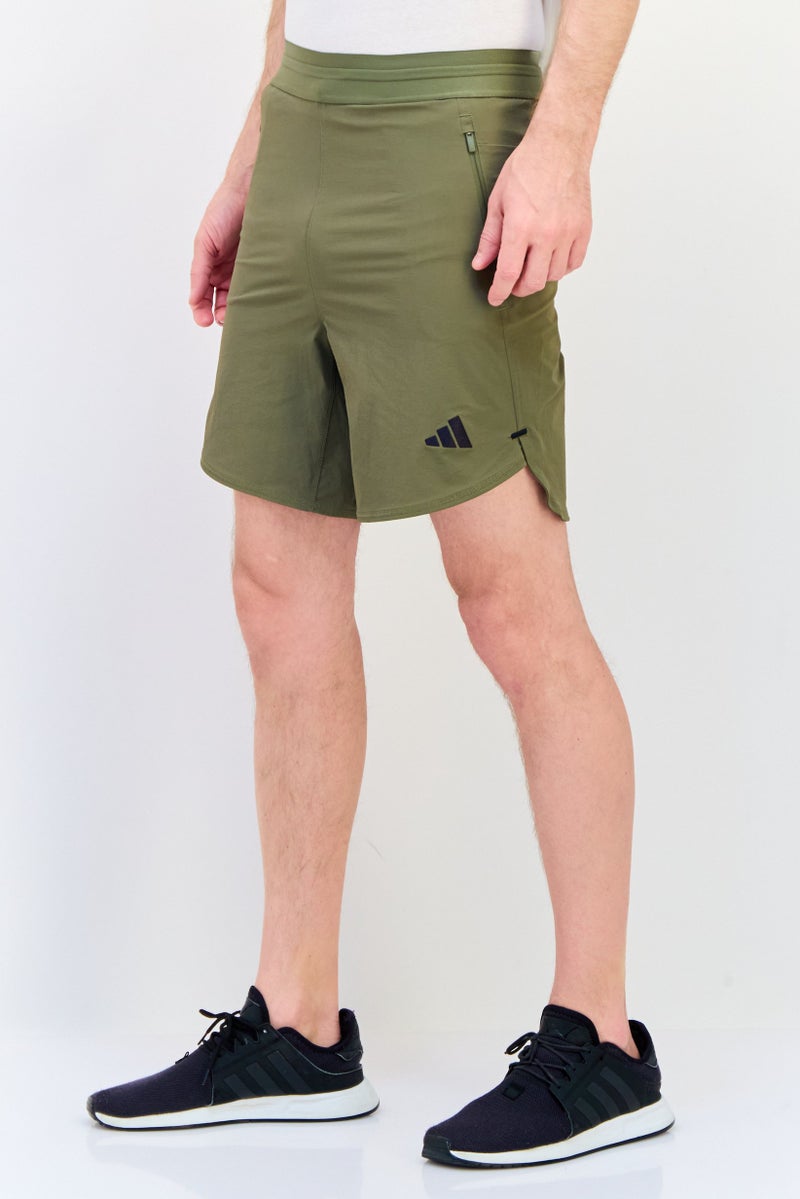 Adidas شورتات تدريب رياضية للرجال بطول 7 إنش، زيتوني - Image 2