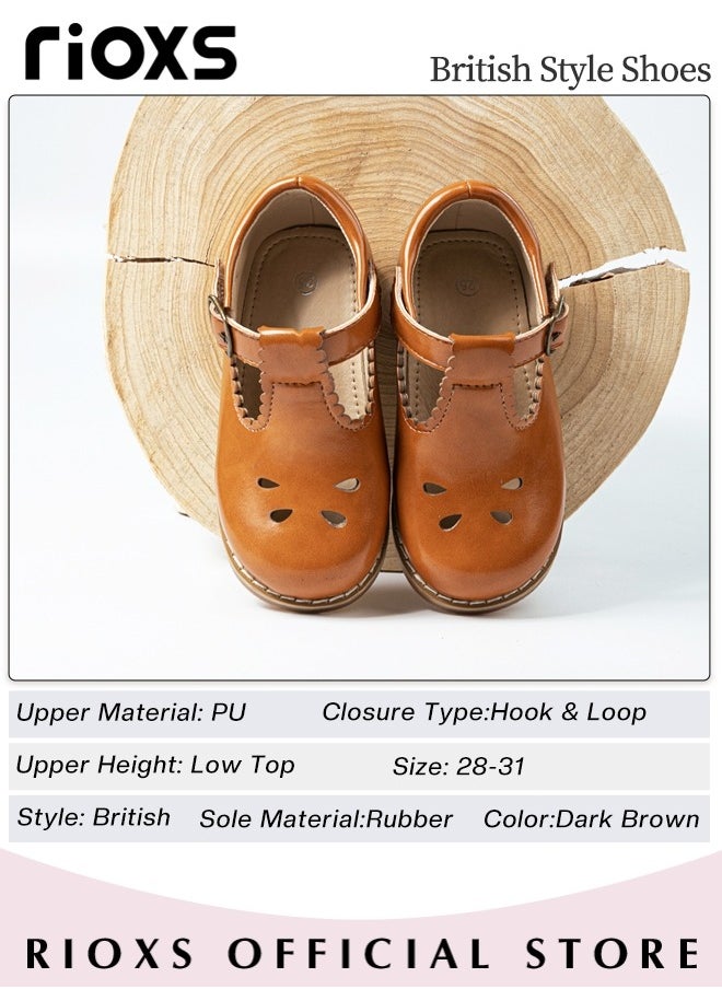 RIOXS - Toddler Little Girl Mary Jane Dress Shoes Ballet Flats for Girl Party School Shoes - Image 1